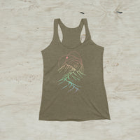 Cosmos Galaxy Mountain Racerback Tank Top