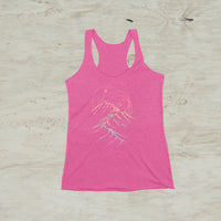 Cosmos Galaxy Mountain Racerback Tank Top