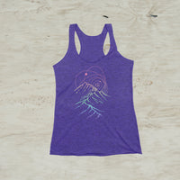 Cosmos Galaxy Mountain Racerback Tank Top