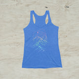 Cosmos Galaxy Mountain Racerback Tank Top