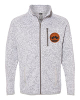 ITA (Idaho Trails Association) Logo Patch Sweater Knit Jacket - Heather Gray