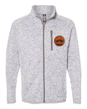 ITA (Idaho Trails Association) Logo Patch Sweater Knit Jacket - Heather Gray