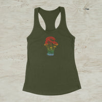 Mushroom Mycology Ombré Graphic Screenprint Tank