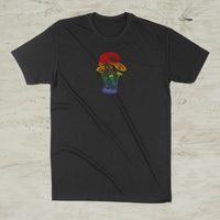 Mushroom Mycology Ombré Graphic Screenprint T-Shirt