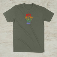 Mushroom Mycology Ombré Graphic Screenprint T-Shirt