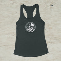 Night In The Mountains Screen Print Racerback Tank Top