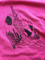 Lungs Heart Nature Girl's T-Shirt Mountains Outdoor Graphic Tee Screen Print Idaho Camping Hiking Illustration Idafornian