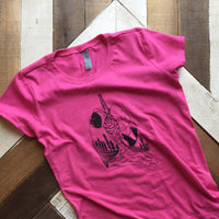 Lungs Heart Nature Girl's T-Shirt Mountains Outdoor Graphic Tee Screen Print Idaho Camping Hiking Illustration Idafornian