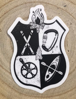 Climb, Ski, Bike, Kayak Four Season Sticker