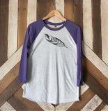 Feather Quill Mountain Raglan Baseball Tee