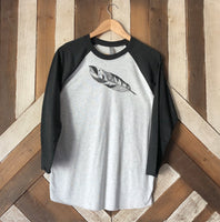Feather Quill Mountain Raglan Baseball Tee