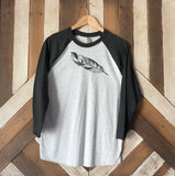 Feather Quill Mountain Raglan Baseball Tee