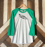 Feather Quill Mountain Raglan Baseball Tee