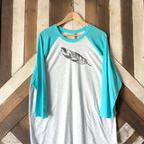 Feather Quill Mountain Raglan Baseball Tee