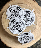 Compass Rose Nature Outdoor Idaho Idafornia Sticker 3"