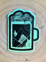 Beer Stein Nature Outdoor Idaho Idafornia Sticker 3"x2.23"