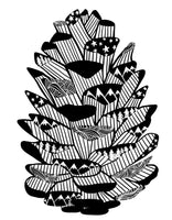 Pinecone Outdoor Mountain Screen Print Racerback Tank Top