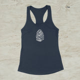 Pinecone Outdoor Mountain Screen Print Racerback Tank Top