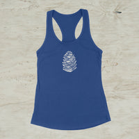 Pinecone Outdoor Mountain Screen Print Racerback Tank Top