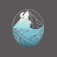 Mountain Wave Screen Print Racerback Tank Top