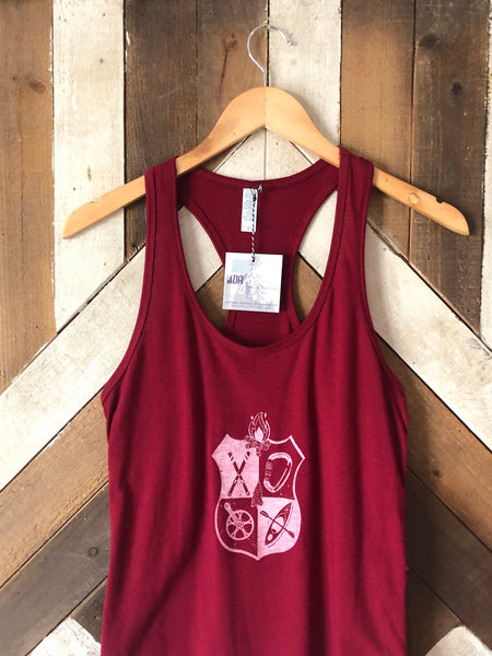 CLEARANCE Climb, Ski, Bike, Kayak All Season Outdoor Screen Print Graphic Tank