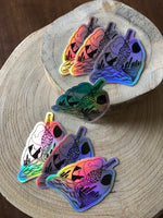 Lungs Holographic Nature Outdoor 1.85”x3” Sticker