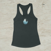 Mountain Wave Screen Print Racerback Tank Top