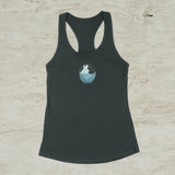Mountain Wave Screen Print Racerback Tank Top