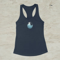 Mountain Wave Screen Print Racerback Tank Top