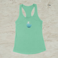 Mountain Wave Screen Print Racerback Tank Top