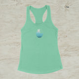 Mountain Wave Screen Print Racerback Tank Top