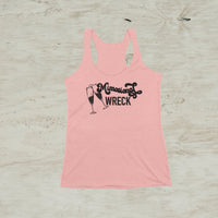 Mimosional Wreck Screen Print Racerback Tank Top
