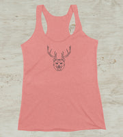Beer Bear Deer Racerback Tank Top