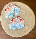 Mountain Lake Sunset Outdoor Idaho Idafornia Sticker 3"x2.65"