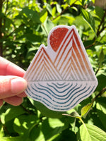 Mountain Lake Sunset Outdoor Idaho Idafornia Sticker 3"x2.65"