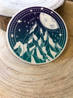 Night In The Mountains Outdoor Idaho Idafornia Sticker 3"