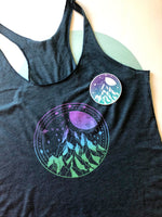 Night In The Mountains Outdoor Idaho Idafornia Sticker 3"