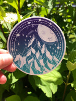 Night In The Mountains Outdoor Idaho Idafornia Sticker 3"