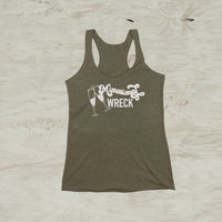 Mimosional Wreck Screen Print Racerback Tank Top