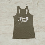 Mimosional Wreck Screen Print Racerback Tank Top