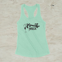 Mimosional Wreck Screen Print Racerback Tank Top