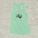 Brain Mountain Nature Outdoor Graphic Screen Print Tank Top