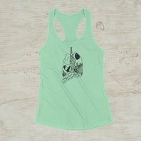 Lungs Heart Nature Mountains Women's Racerback Tank Top