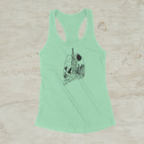 Lungs Heart Nature Mountains Women's Racerback Tank Top