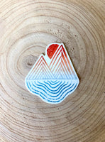 Mountain Lake Sunset Outdoor Idaho Idafornia Sticker 3"x2.65"