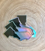 Idafornia Idafornian Holographic Die Cut Sticker 2.65"x3 Idaho California Sticker