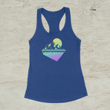 Geometric Mountain Nature Outdoor Graphic Screen Print Tank Top