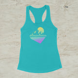 Geometric Mountain Nature Outdoor Graphic Screen Print Tank Top