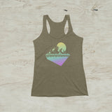 Geometric Mountain Nature Outdoor Graphic Screen Print Tank Top