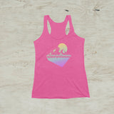 Geometric Mountain Nature Outdoor Graphic Screen Print Tank Top